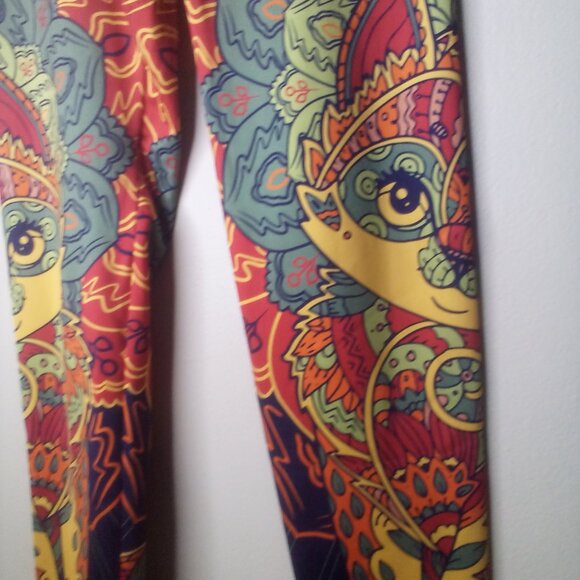 Brave New Look Leggings S Women Stretch Pattern Art To Wear Colorful - Picture 7 of 14